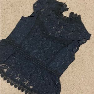 Black lace top